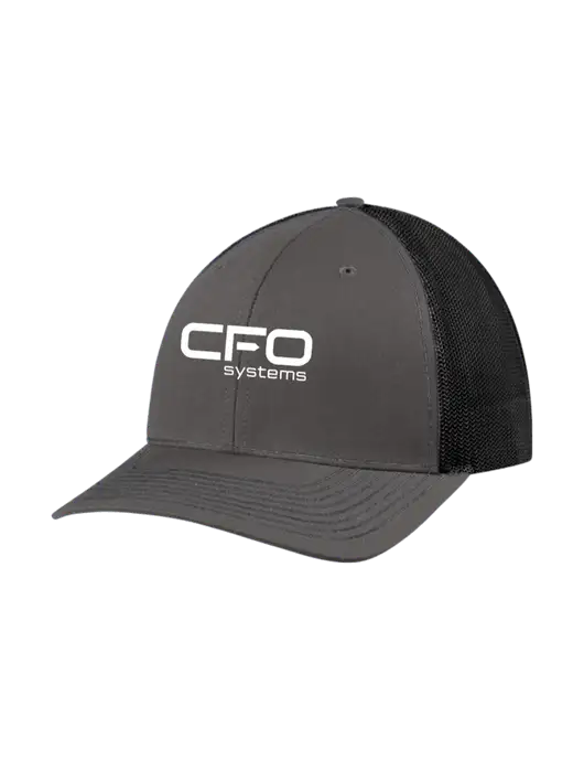 Richardson Adjustable Snapback Original 112 Trucker Cap Dark Grey w/Black Mesh w/CFO Systems Logo