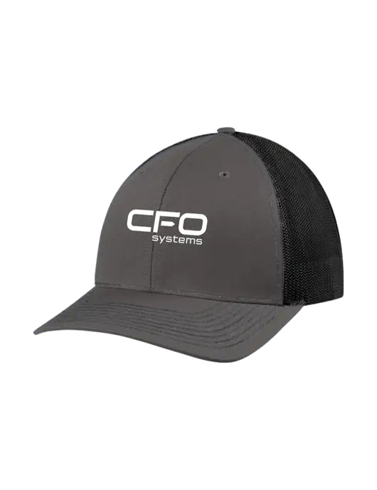 Richardson Adjustable Snapback Original 112 Trucker Cap Dark Grey w/Black Mesh w/CFO Systems Logo