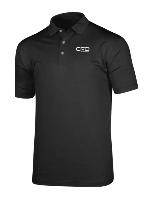 Callaway Vibrant Black Ventilated Polo w/CFO Systems Logo