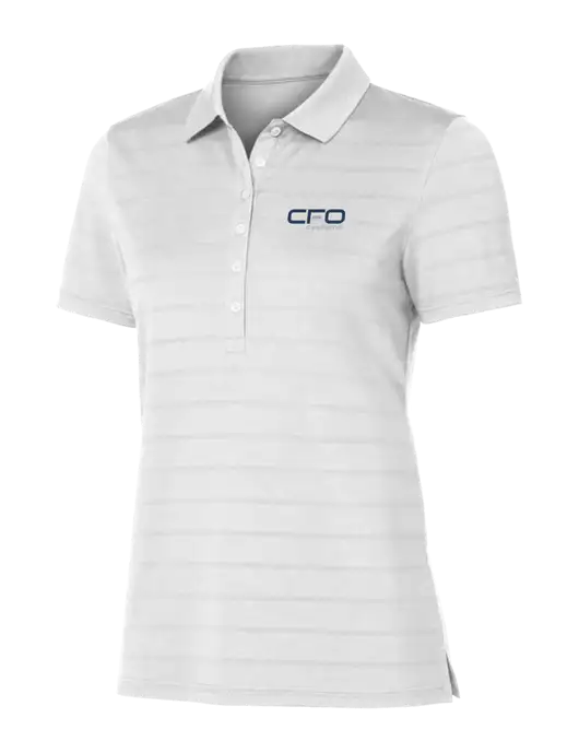 Callaway Womens Bright White Ventilated Polo w/CFO Systems Logo