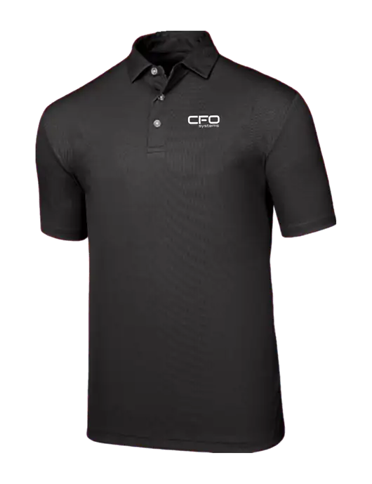 Callaway Birdseye Black Polo w/CFO Systems Logo