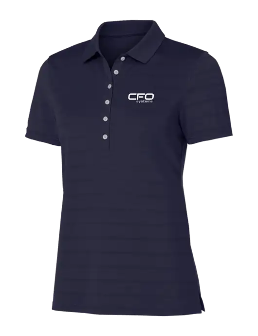 Callaway Womens Navy Ventilated Polo w/CFO Systems Logo