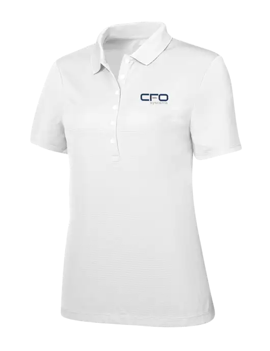 Callaway Womens Ottoman Bright White Polo w/CFO Systems Logo