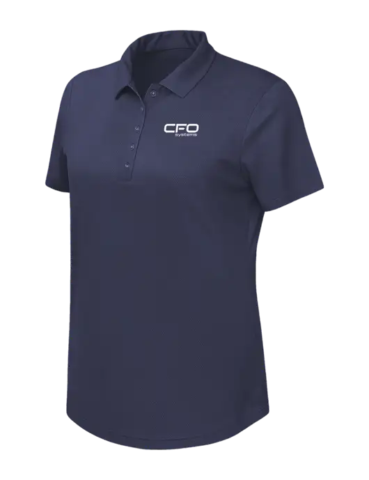 Callaway Womens Birdseye Navy Polo w/CFO Systems Logo
