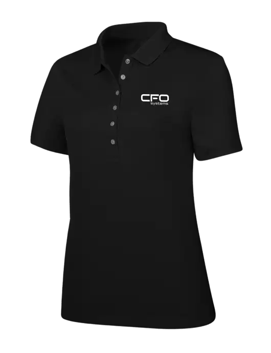 Callaway Womens Ottoman Black Polo w/CFO Systems Logo
