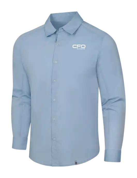 OGIO Light Blue Commuter Woven Shirt w/CFO Systems Logo
