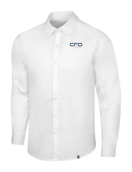 OGIO White Commuter Woven Shirt w/CFO Systems Logo