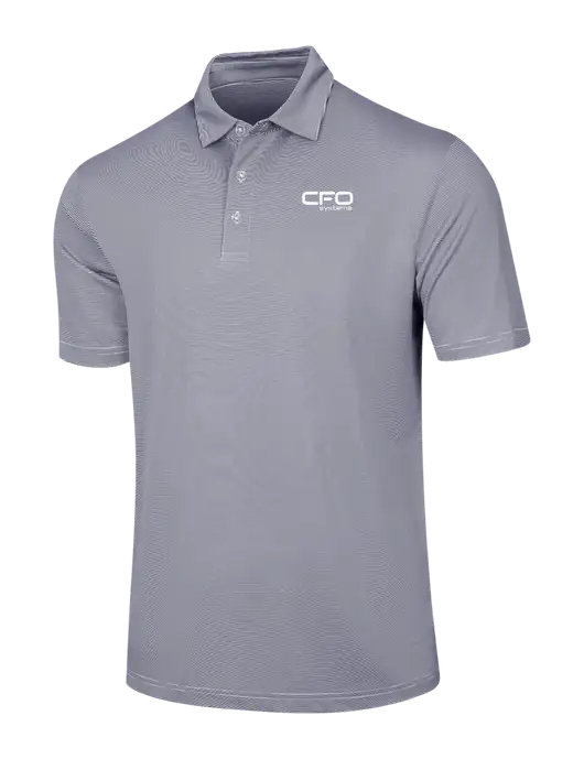 Callaway Navy Fine Line Stripe Polo w/CFO Systems Logo