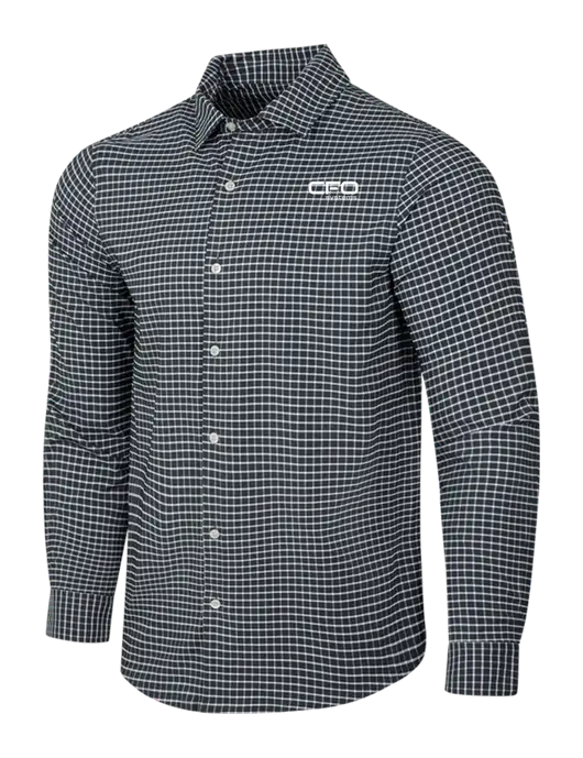 Dark Grey/White City Stretch Shirt w/CFO Systems Logo