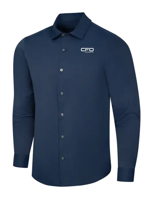 Navy City Stretch Shirt w/CFO Systems Logo