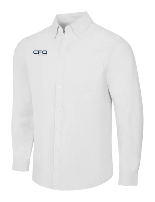 White SuperPro Oxford Shirt w/CFO Systems Logo