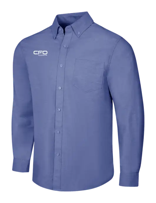 Navy SuperPro Oxford Shirt w/CFO Systems Logo