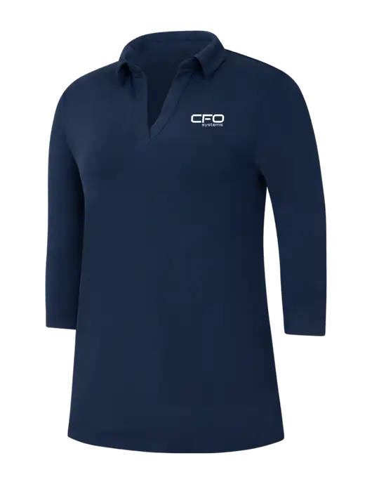 Navy Womens Luxe Knit Tunic w/CFO Systems Logo