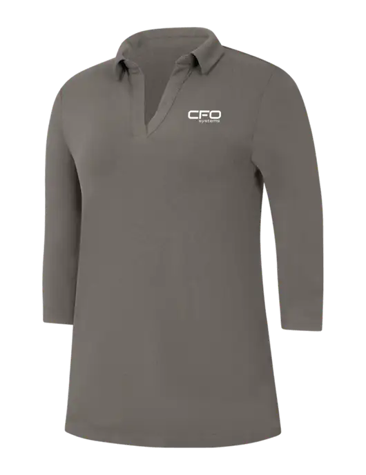 Womens Dark Grey Luxe Knit Tunic w/CFO Systems Logo