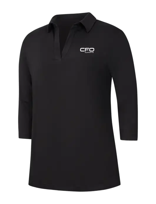 Womens Black Luxe Knit Tunic w/CFO Systems Logo