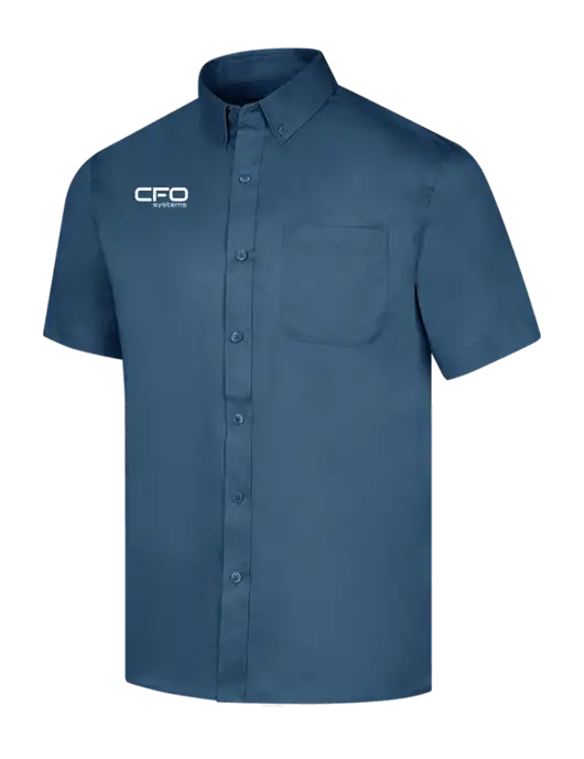 Short Sleeve Light Navy Superpro React Twill Shirt w/CFO Systems Logo