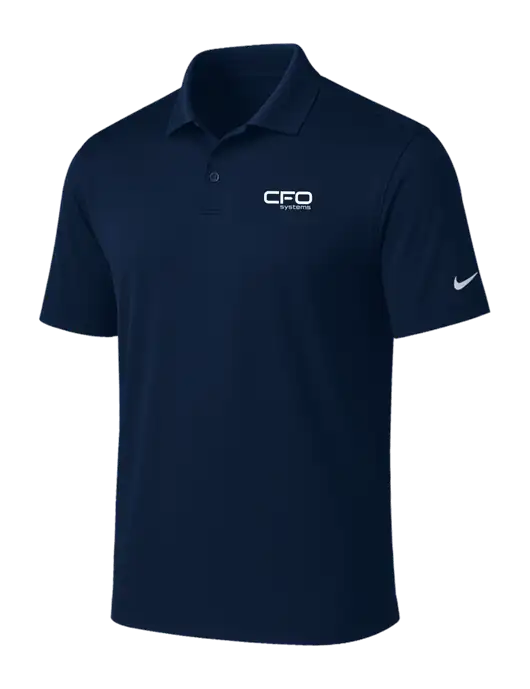 NIKE Navy Victory Solid Polo w/CFO Systems Logo