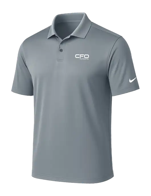 NIKE Medium Grey Victory Solid Polo w/CFO Systems Logo