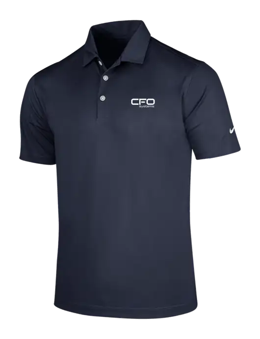 NIKE Dark Navy Dri-Fit Vertical Mesh Polo w/CFO Systems Logo