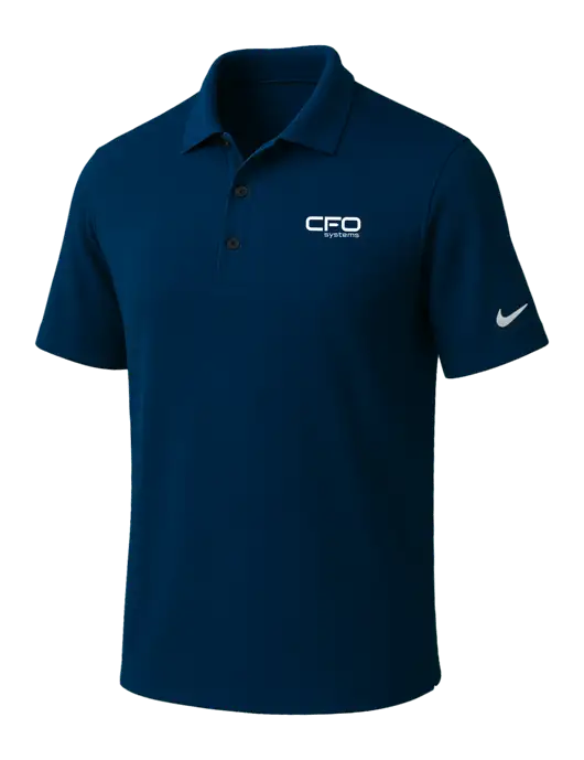 NIKE Navy Dri-Fit Micro Pique Polo w/CFO Systems Logo