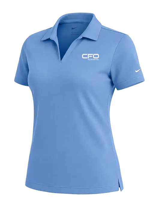 NIKE Carolina Blue Womens Dri-Fit Micro Pique Polo w/CFO Systems Logo