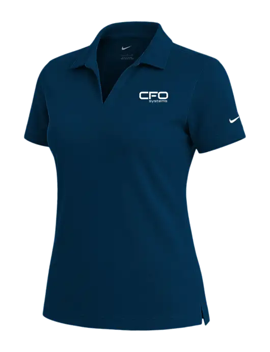 NIKE Navy Womens Dri-Fit Micro Pique Polo w/CFO Systems Logo