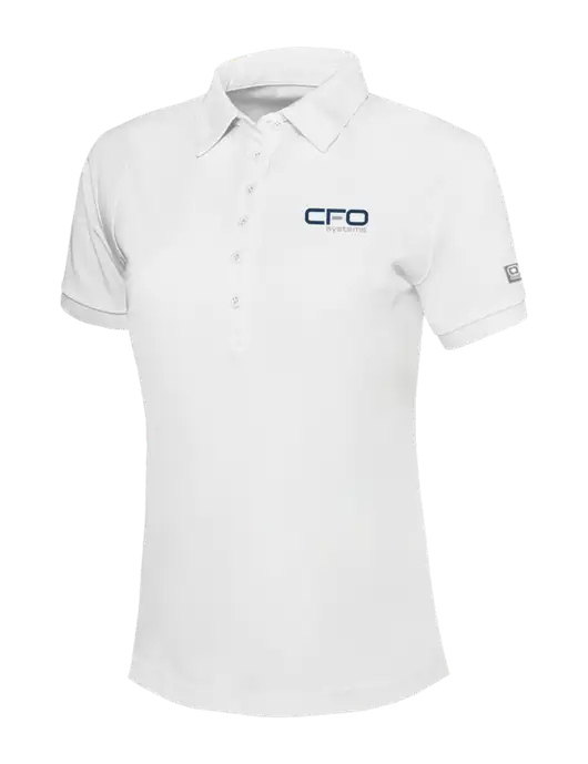 OGIO Womens Bright White Jewel Polo w/CFO Systems Logo