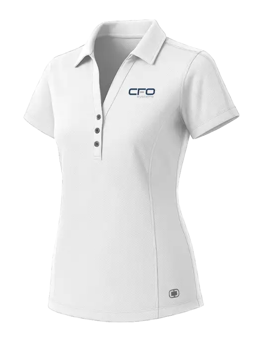 OGIO Womens White ONYX Polo w/CFO Systems Logo