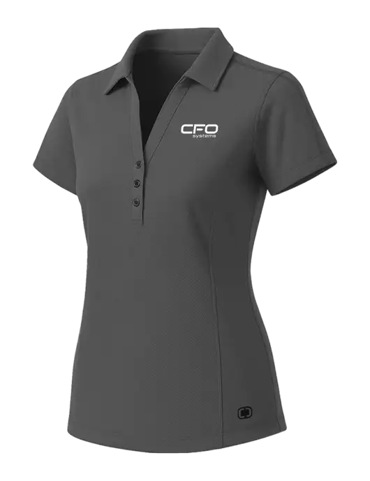 OGIO Womens Medium Grey ONYX Polo w/CFO Systems Logo