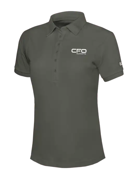 OGIO Womens Medium Grey Jewel Polo w/CFO Systems Logo