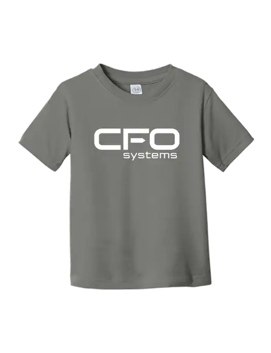 Rabbit Skins Charcoal Toddler Fine Jersey Tee w/CFO Systems Logo