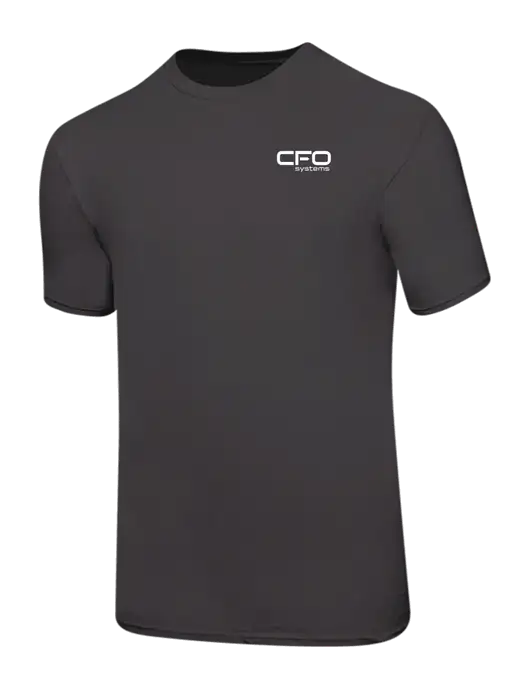 Ring Spun Charcoal 4.5 oz T-Shirt w/CFO Systems Logo