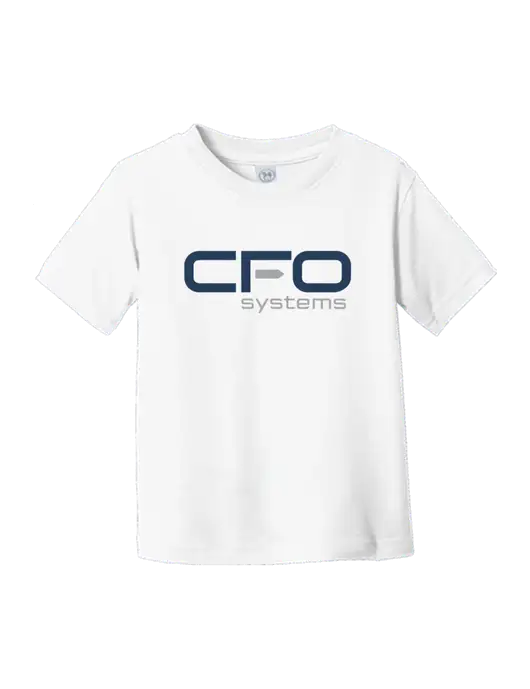Rabbit Skins White Toddler Fine Jersey Tee w/CFO Systems Logo