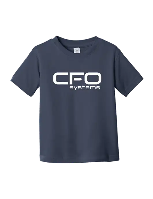 Rabbit Skins Navy Toddler Fine Jersey Tee w/CFO Systems Logo