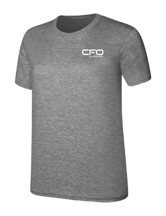 Womens Ring Spun Light Grey Heather 4.5 oz T-Shirt w/CFO Systems Logo