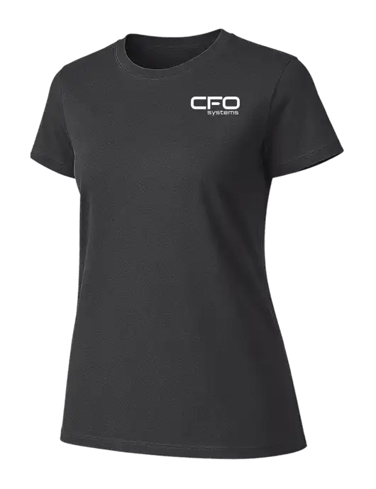 Womens Ring Spun Charcoal 4.5 oz T-Shirt w/CFO Systems Logo