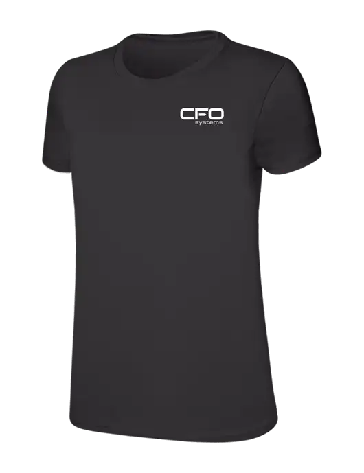 Womens Ring Spun Charcoal 4.5 oz T-Shirt w/CFO Systems Logo