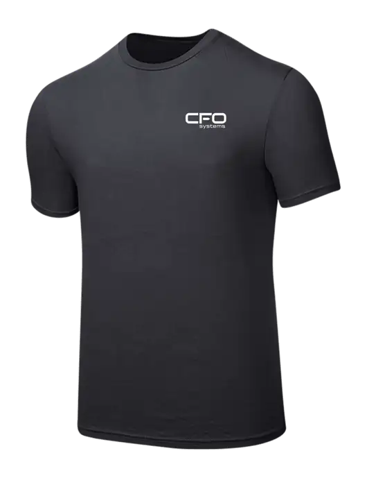 Seriously Soft Charcoal T-Shirt w/CFO Systems Logo