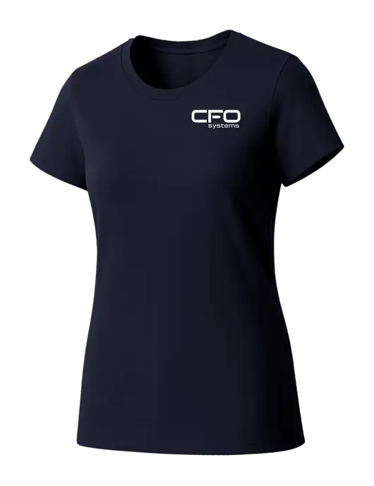 Womens Seriously Soft New Navy T-Shirt w/CFO Systems Logo