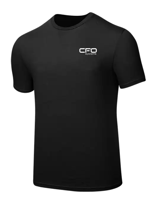 Seriously Soft Black T-Shirt w/CFO Systems Logo