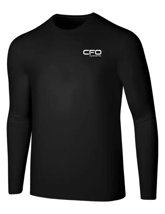 Seriously Soft Black Long Sleeve T-Shirt w/CFO Systems Logo