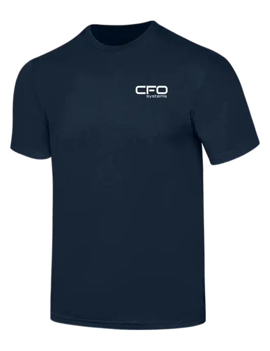 Simply Soft Navy 4.5oz  Poly/Combed Ring Spun Cotton T-Shirt w/CFO Systems Logo