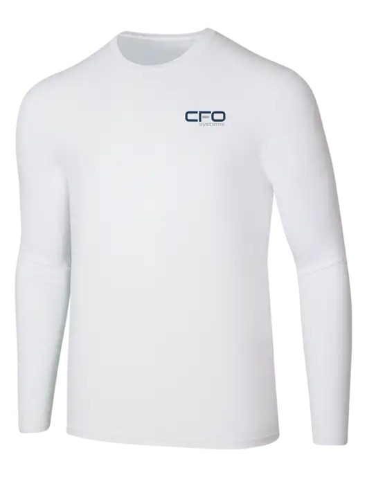 Seriously Soft White Long Sleeve T-Shirt w/CFO Systems Logo