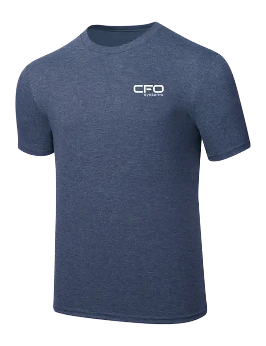 Simply Soft Navy Frost 4.5oz  Poly/Combed Ring Spun Cotton T-Shirt w/CFO Systems Logo