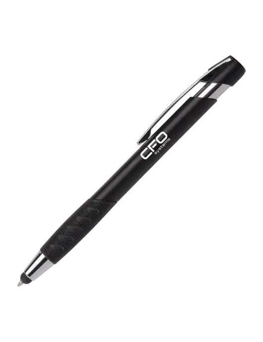 Alize Black Stylus Black Ink Pen w/CFO Systems Logo