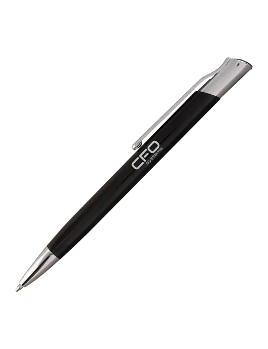 San Malo Black Pen - Black Ink w/CFO Systems Logo