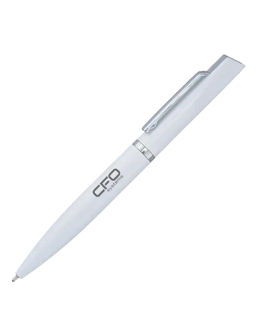 Santos White Pen - Black Ink w/CFO Systems Logo