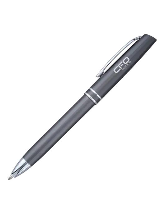 Gunmetal Anguilla Black Ink Pen w/CFO Systems Logo
