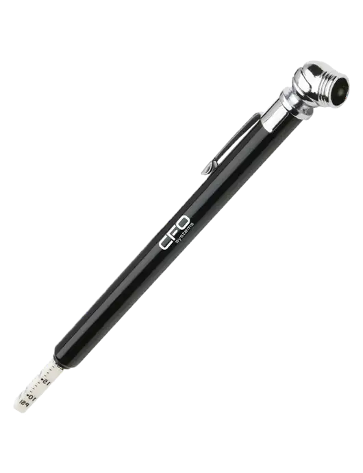 Quick View Black Tire Gauge w/CFO Systems Logo