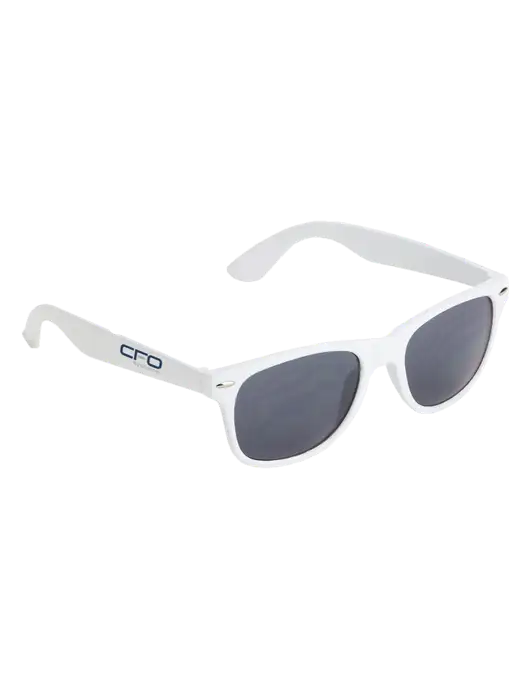 Daytona White Sunglasses w/CFO Systems Logo